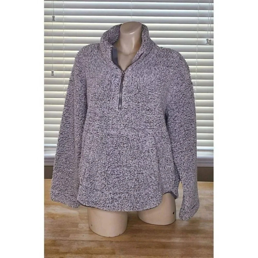 Old Navy Gray Soft Cozy Sweater 1/4 Zip Pullover Size Medium